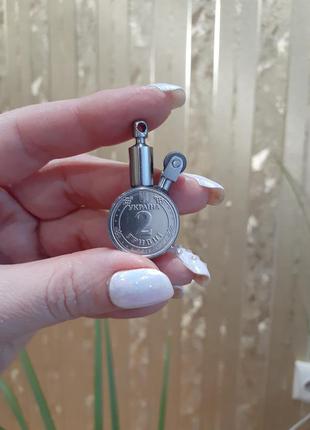 Сувенир миниатюра  ручной работы из монет металлическая нержавейка подарок рыбаку охотнику военнослужащему2 фото