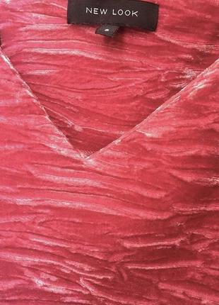 Шикарное платье розовый велюр4 фото