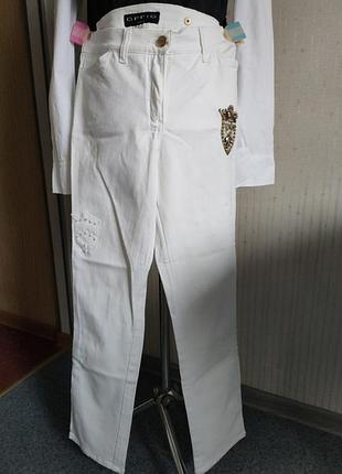 Білі джинси італія оригінал люксбренд oppio камені swarovski