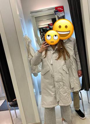 Парку жіноча світло-сірого