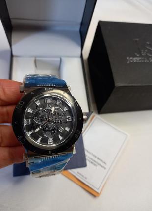 Мужские часы joshua & sons jx104ssb с хронографом и датой со стальным браслетом1 фото