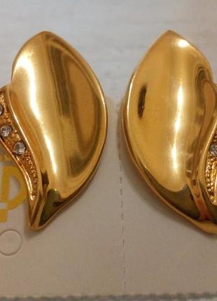 Сережки позолота 18к