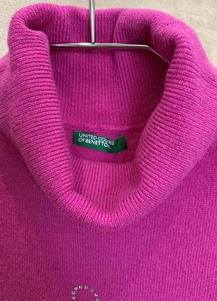 Шерстяная водолазка безрукавка бренда benetton3 фото