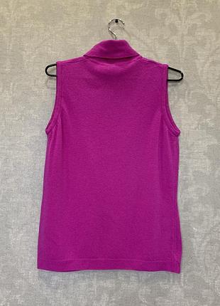 Шерстяная водолазка безрукавка бренда benetton6 фото