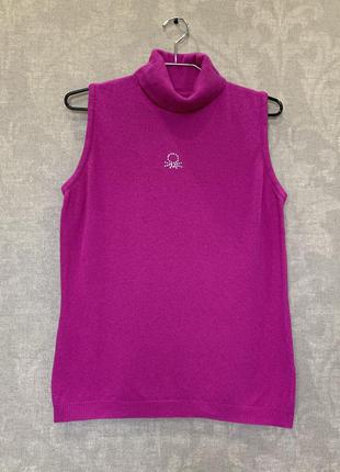 Шерстяная водолазка безрукавка бренда benetton2 фото