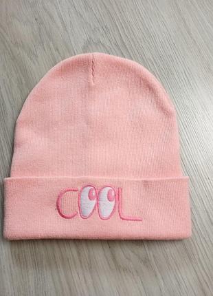 Шапка на девочку осень зима хлопок, размер 48-50. "если"