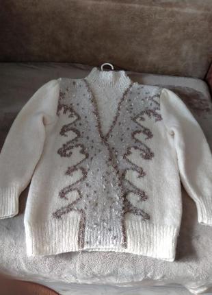 Женский теплый свитер р 48