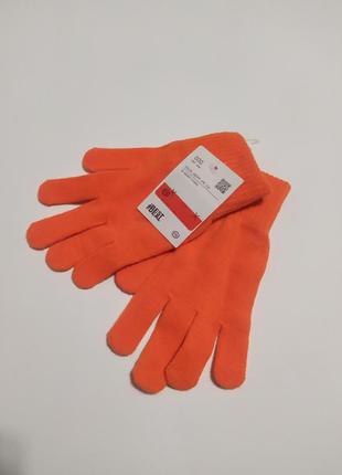 Рукавички помаранчеві c&a р.158-170см1 фото