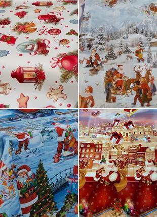 Клеёнка скатерть на стол новый год