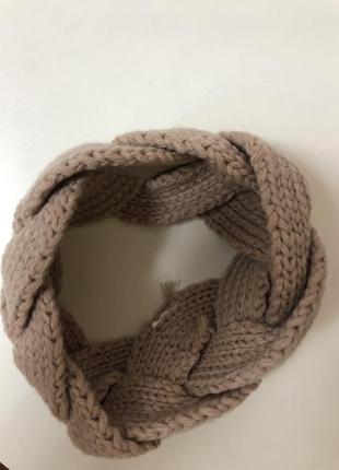 Женская теплая повязка на голову крючком,повязка косичка на голову чалма h&m