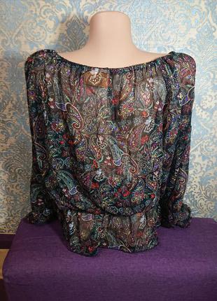 Красивая пляжная блуза туника блузка размер м/l4 фото