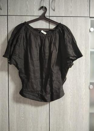 Блузка темно-темно коричнева зара