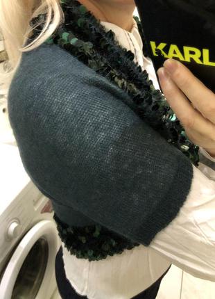 Leni braun , мохеровый нарядный кардиган шарфом , пайетки , мохер4 фото