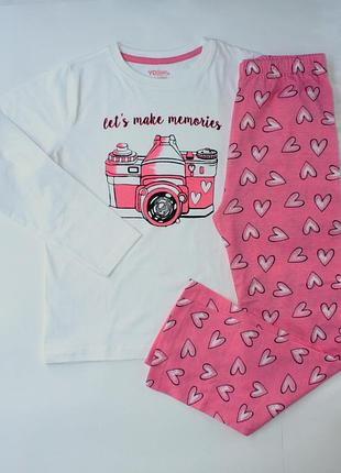 Пижама девочке трикотаж хлопок primark