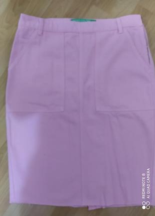 Коттоновая спідничка bennetton, розмір l