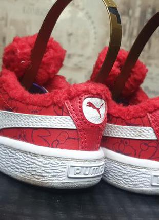 Утепленные кожаные кеды puma sesame street basket6 фото