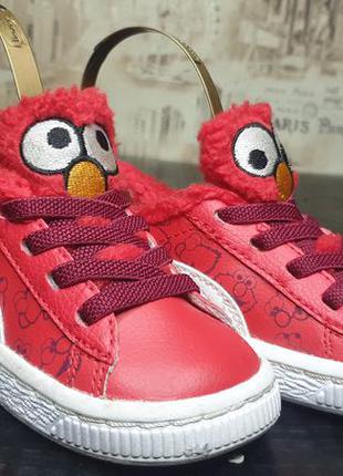 Утепленные кожаные кеды puma sesame street basket2 фото