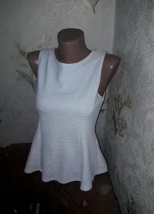 Женская белая блуза в рубчик3 фото