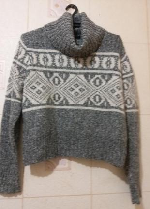 H&m об'ємний светр з скандинавським орнаментом1 фото