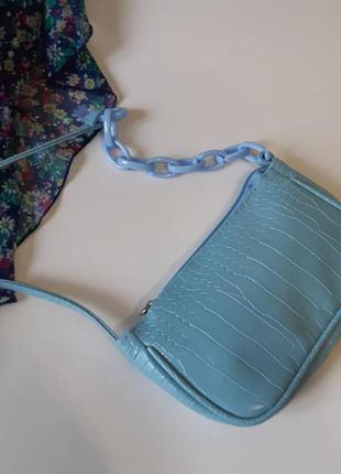 Голубая сумочка багет6 фото