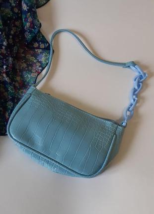 Голубая сумочка багет10 фото