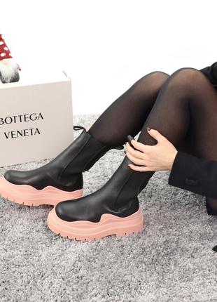 Зимові черевики bottega veneta на хутрі