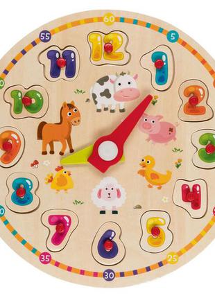 Незамінна головоломка-пазл-вкладиш годинник з тваринами playtive. d 29 див.