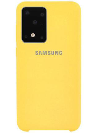 Чохол silicone cover samsung galaxy s11 plus/s20 ultra жовтий