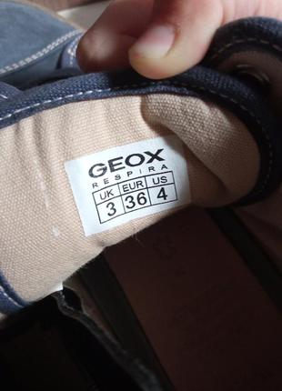 Качественные кожаные кеды geox 36 р.3 фото