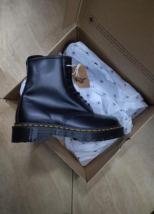 Черевики dr. martens 1460 black smooth чорні шкіра оригінал original мартенси мартенс