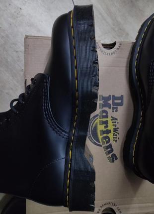 Черевики dr. martens 1460 black smooth чорні шкіра оригінал original мартенси мартенс4 фото