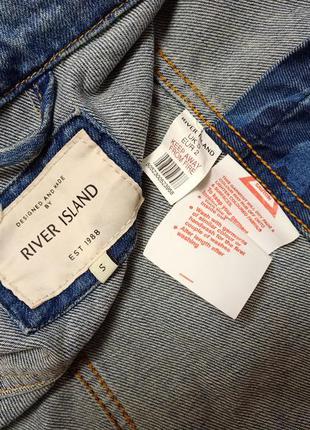 Джинсовая жилетка river island камуфляжная синяя размер с s levis4 фото