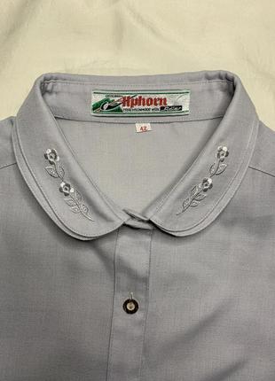 Винтажная рубашка с нежной вышивкой alphorn7 фото