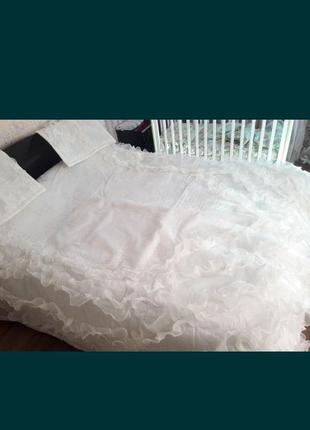 Продам покрывало на кровать, белое очень красивое новое4 фото