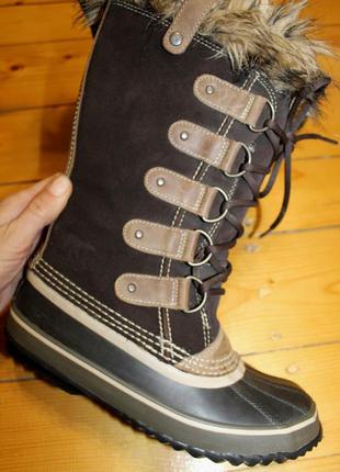 37 розм. зимові чоботи sorel waterproof. замша