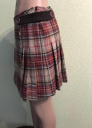 Шерсть 100%шерстяная юбка в стиле колледж5 фото