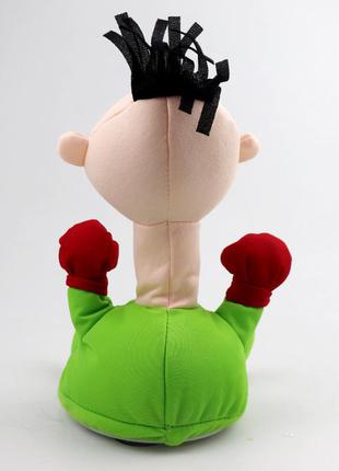 Мягкая игрушка антистресс "ударь меня, пожалуйста" с музыкой и присосками + подарок