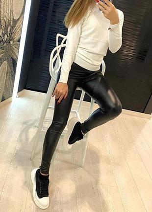 Тёплые лосины на меху/ леггинсы на меху/ лосины с высокой посадкой/ лосины на резинке/ тёп...