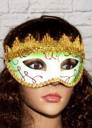 Набор венецианских карнавальных масок 6 штук микс цветов +подарок8 фото