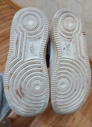 Кожаные кроссовки nike р. 31-32 (19,5 см) белые8 фото