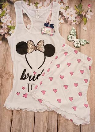 Піжамка minni mause бренду disney / primark піжама хс xs