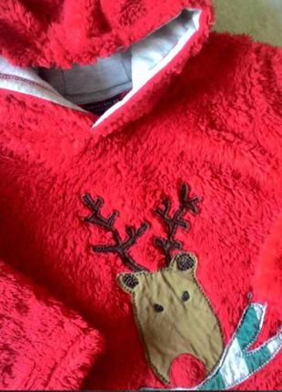 Мягусенький свитер худи на 2-3 годика.2 фото