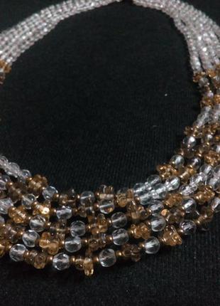 Чешские стеклянные бусы роскошное ожерелье3 фото