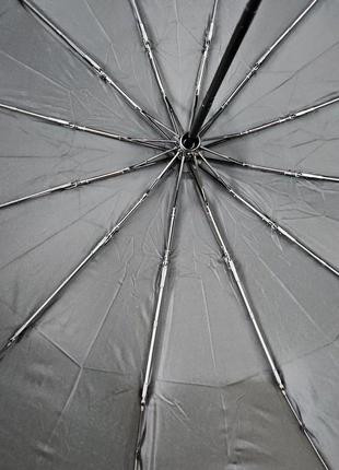 Черный усиленный зонт на 12 спиц9 фото