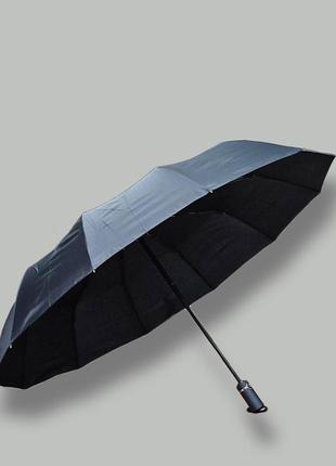 Черный усиленный зонт на 12 спиц1 фото