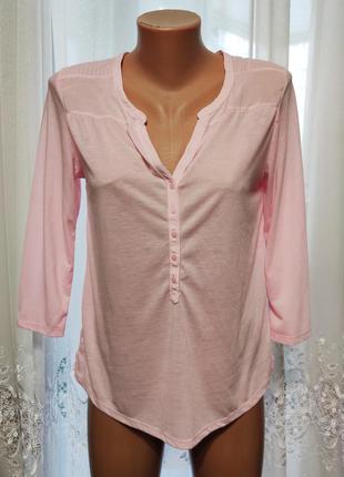 Нежно розовая блуза кофточка на пуговичках