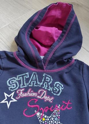 Худі удлинненное з капюшоном на дівчинку 5-6років 4