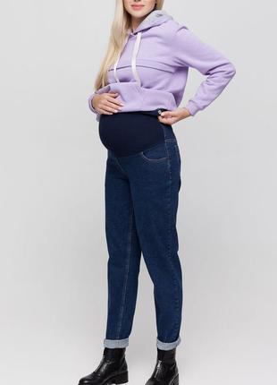 Джинсы мом для беременных плотные ддынсы с высокой спинкой3 фото