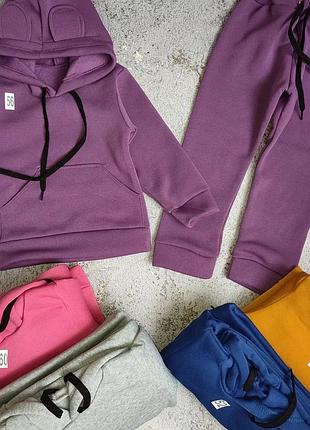 Теплий спортивний костюм на дівчинку. трехнить з начосом