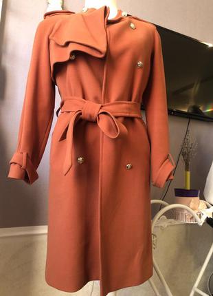 🔥андре тан дизайнерское терракотовое пальто